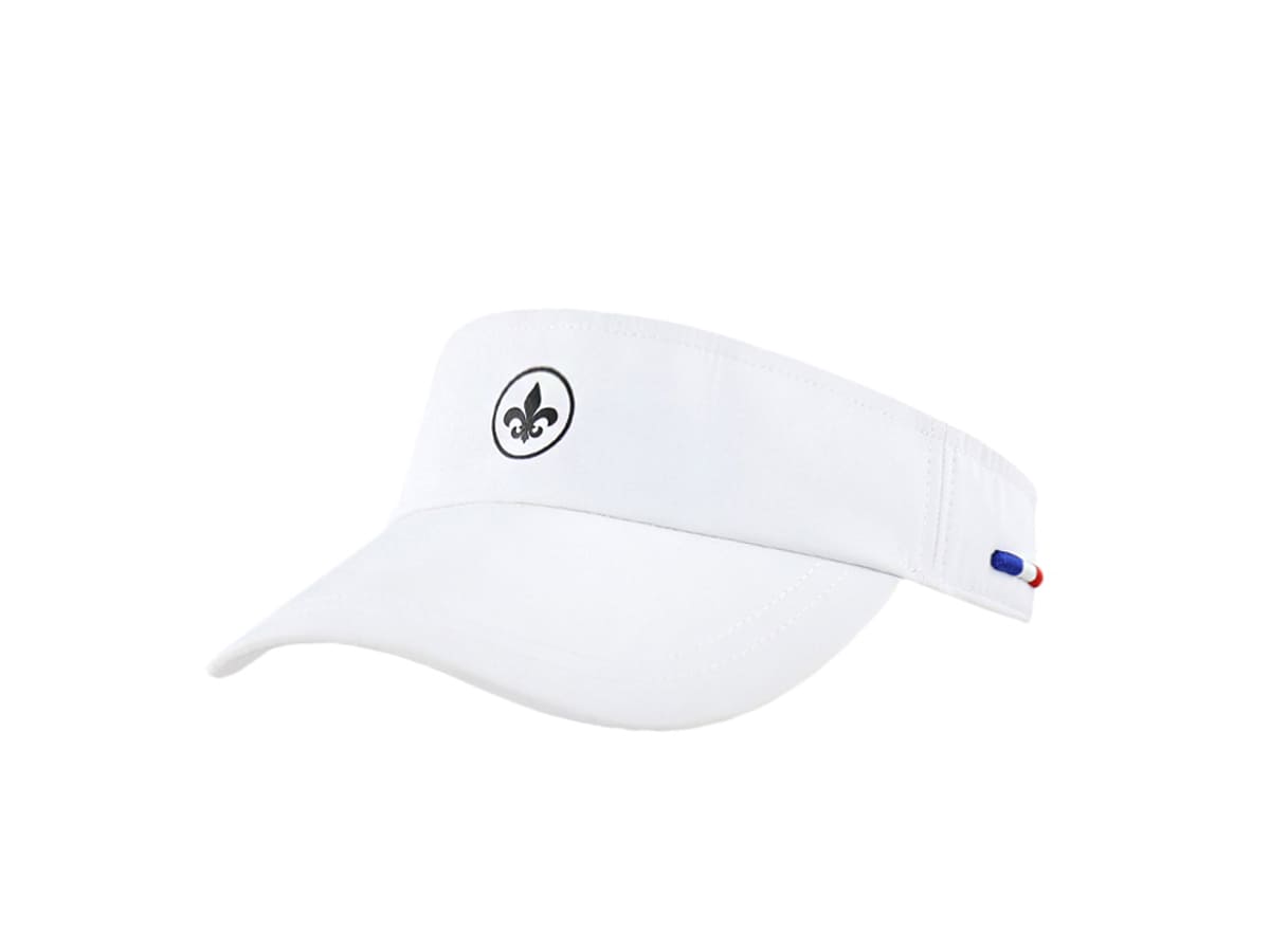 Visière Nylon Blanc de LXH avec logo sur le devant pour une protection solaire élégante