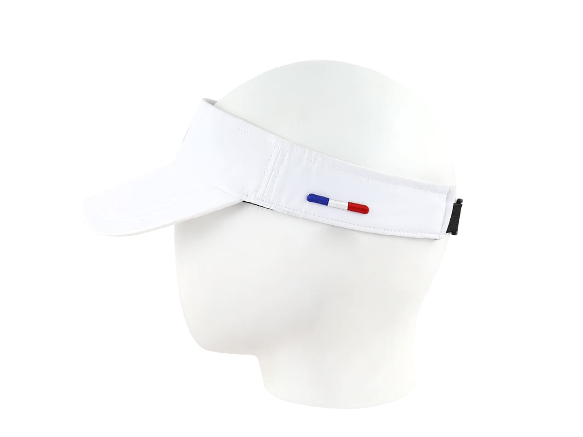Visière Nylon Blanc LXH avec bandeau ajustable, parfaite pour les activités en plein air