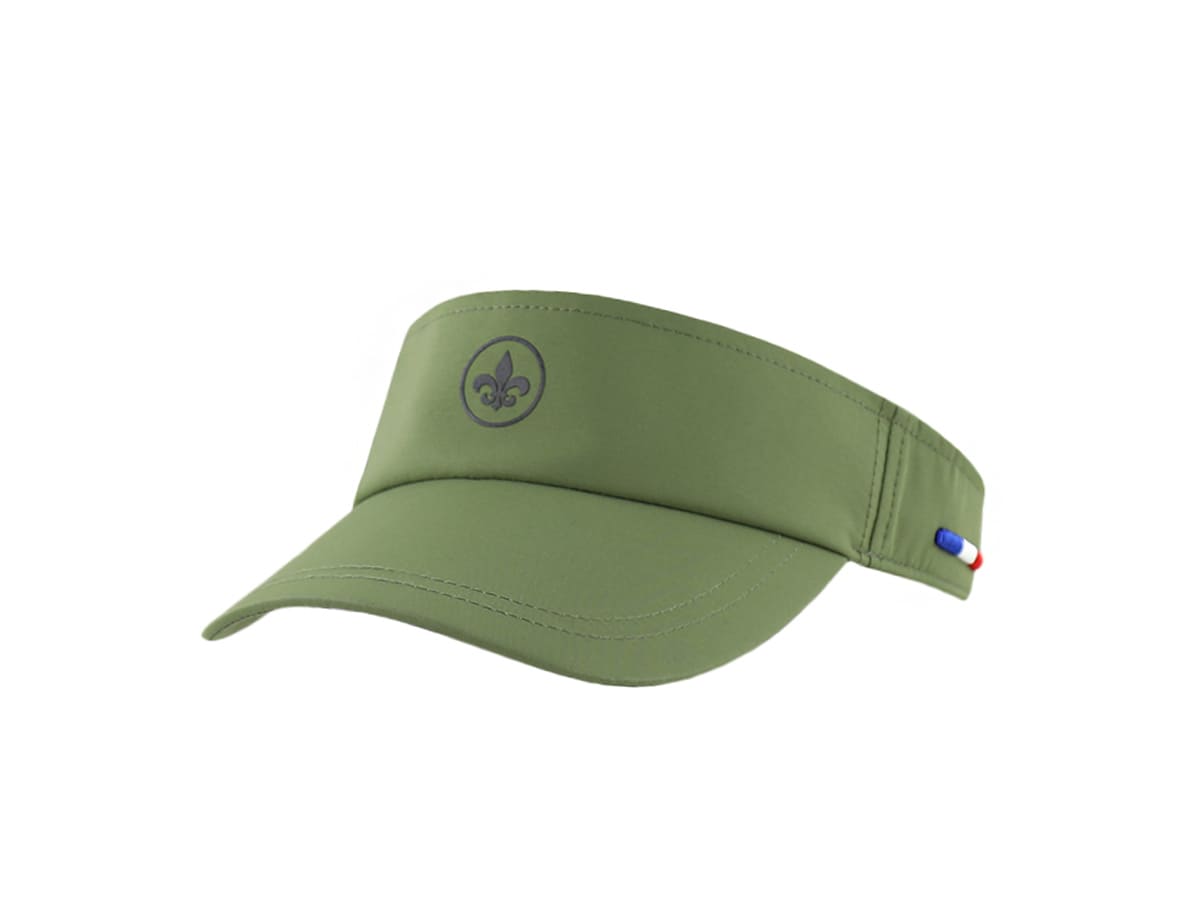 Visière Nylon Kaki LXH avec logo et couleur tricolore de la France