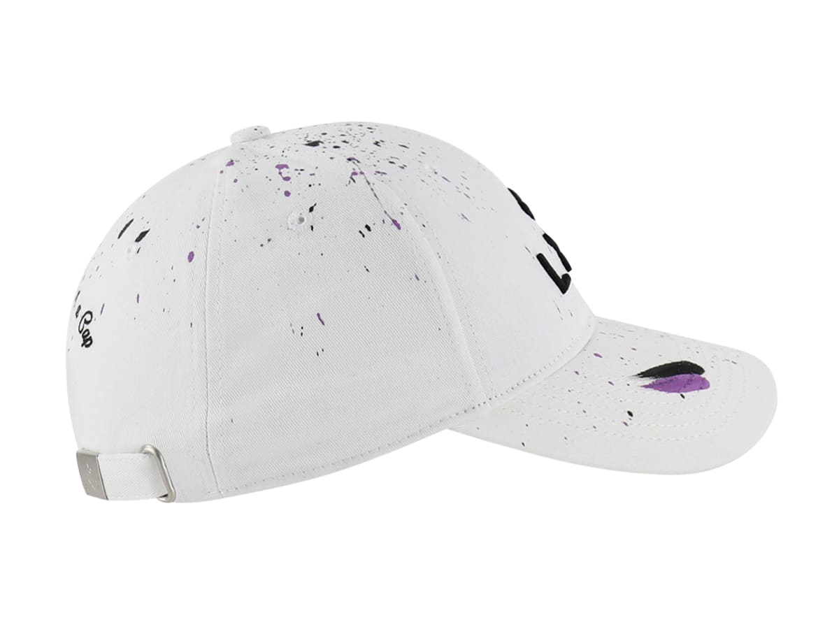 Casquette Art Blanc - Peinture Lilas / Noir LXH Buenos Aires Coton 6