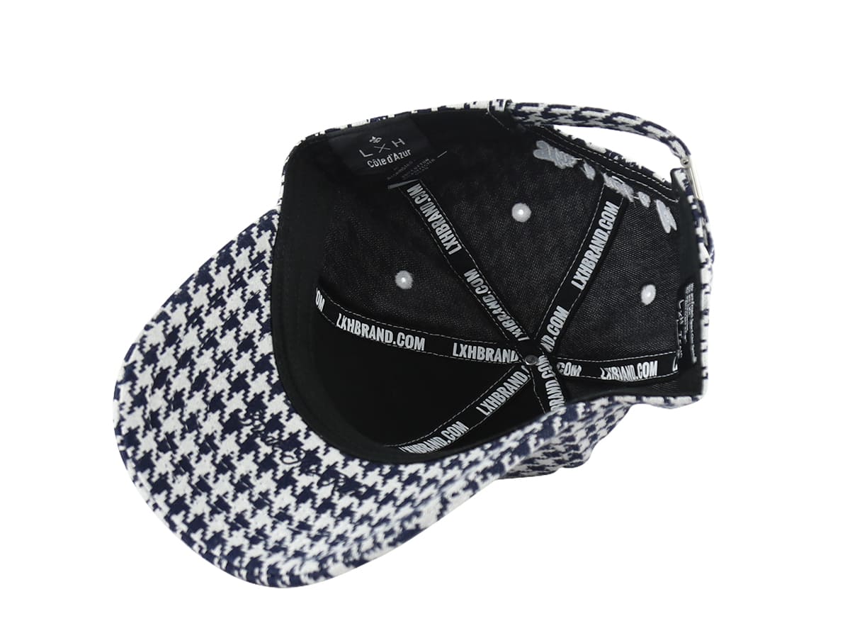 Casquette Pied-de-Coq Bleu Marine LXH Copenhague Coton 11