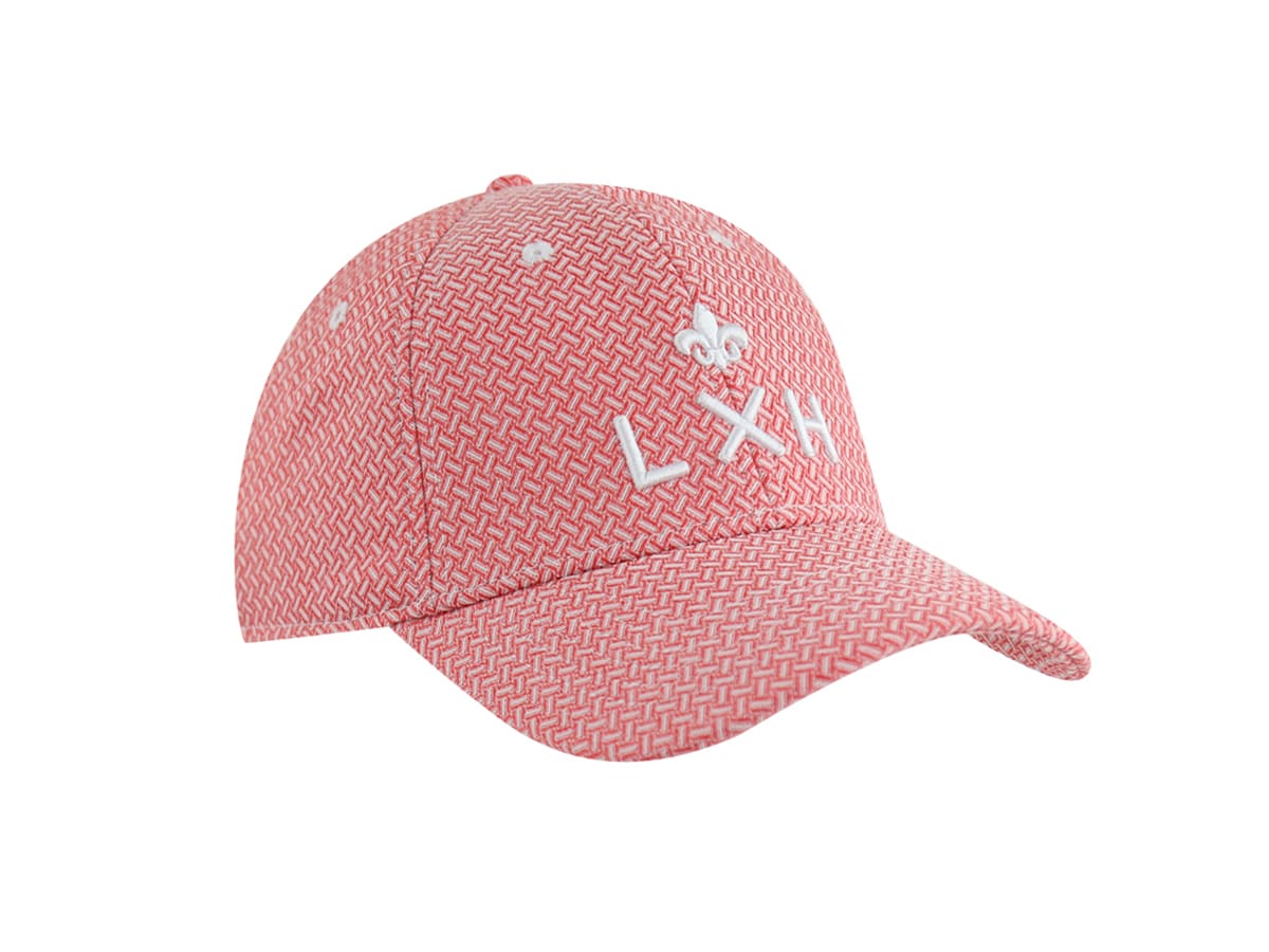 Casquette Motif Tissé Rouge LXH Athènes  7