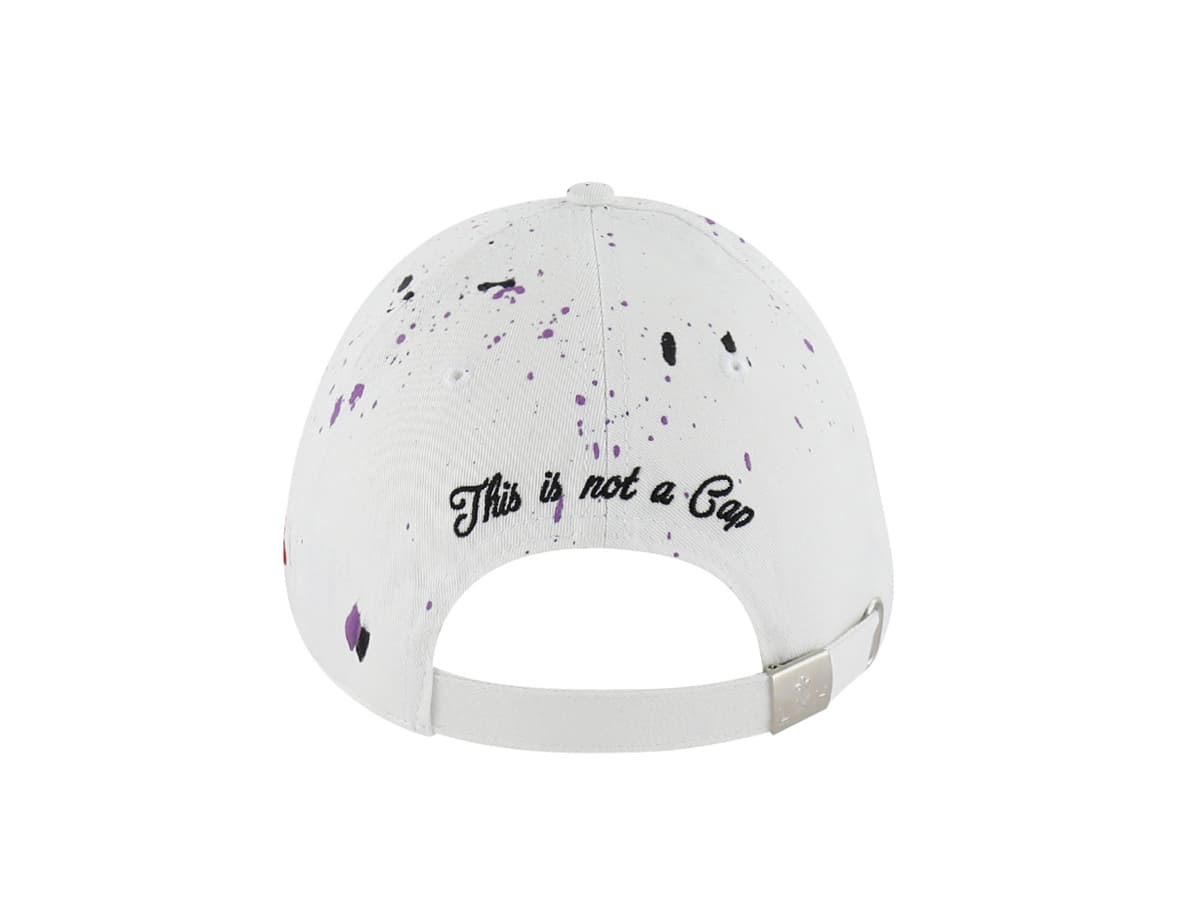 Casquette Art Blanc - Peinture Lilas / Noir LXH Buenos Aires Coton 4