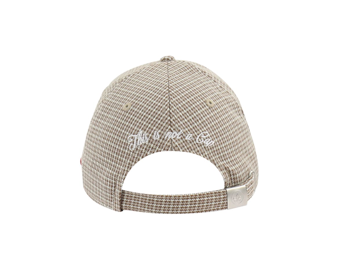 Casquette Pied-de-Poule Camel LXH Glasgow Laine 12