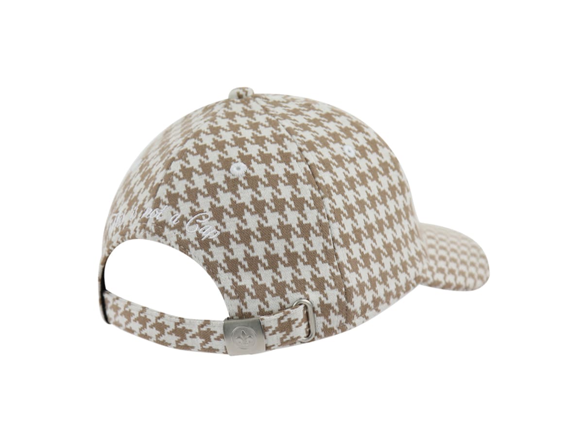 Casquette Pied-de-Coq Beige LXH Copenhague Coton 5