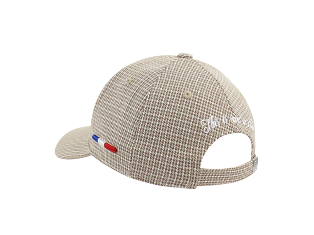 Casquette Pied-de-Poule Camel LXH Glasgow Laine 13