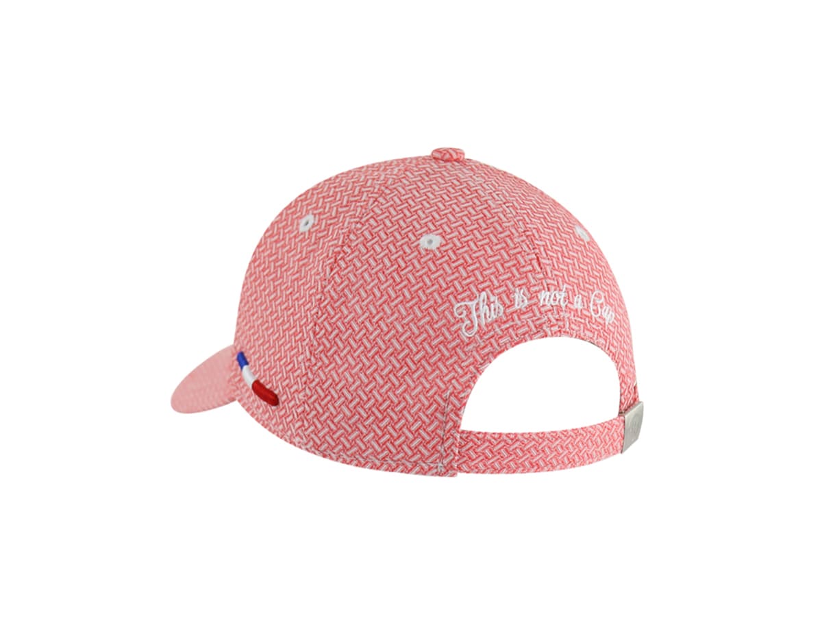 Casquette Motif Tissé Rouge LXH Athènes  3