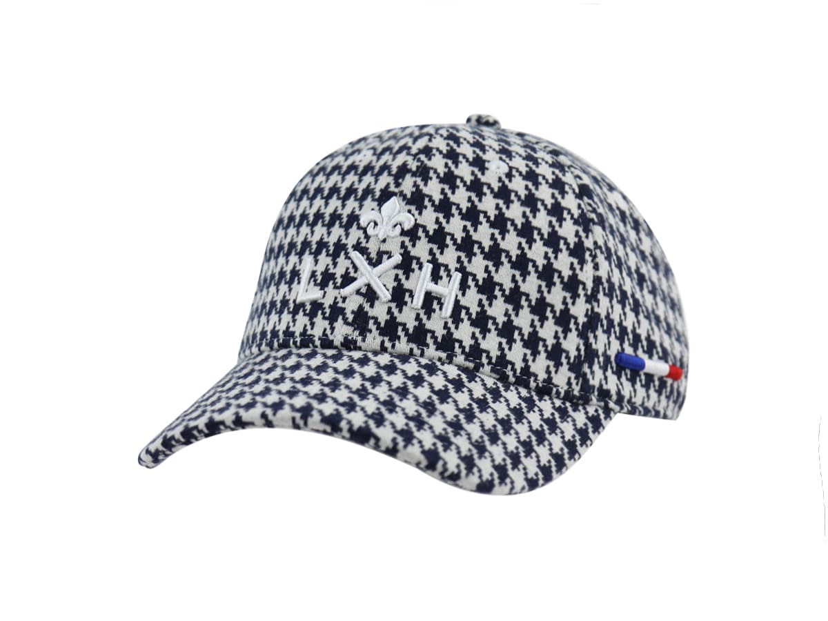 Casquette Pied-de-Coq Bleu Marine LXH Copenhague Coton 1