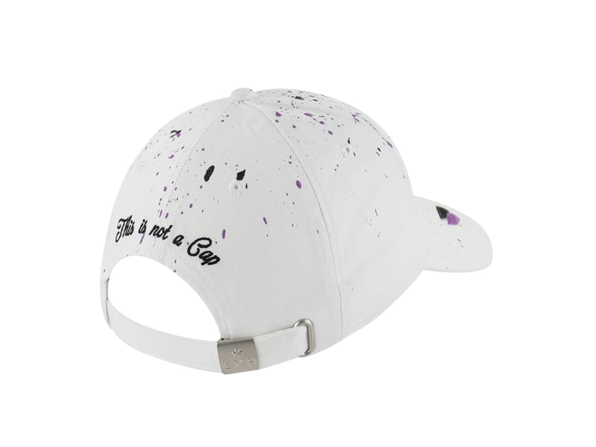 Casquette Art Blanc - Peinture Lilas / Noir LXH Buenos Aires Coton 5