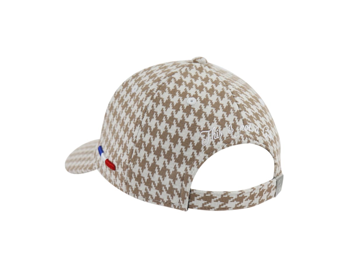 Casquette Pied-de-Coq Beige LXH Copenhague Coton 3