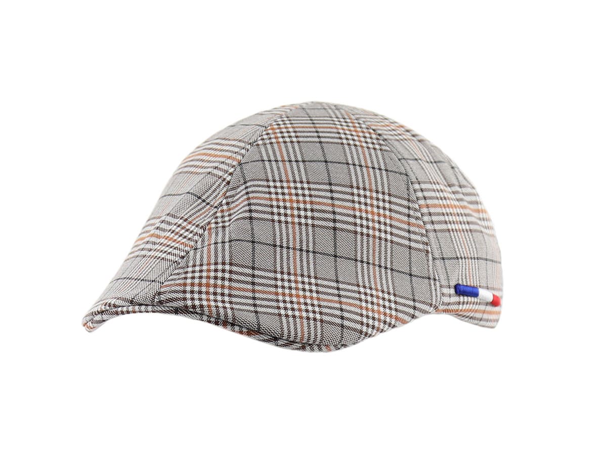 Béret Tissu Écossais Marron LXH Aberdeen Coton 1