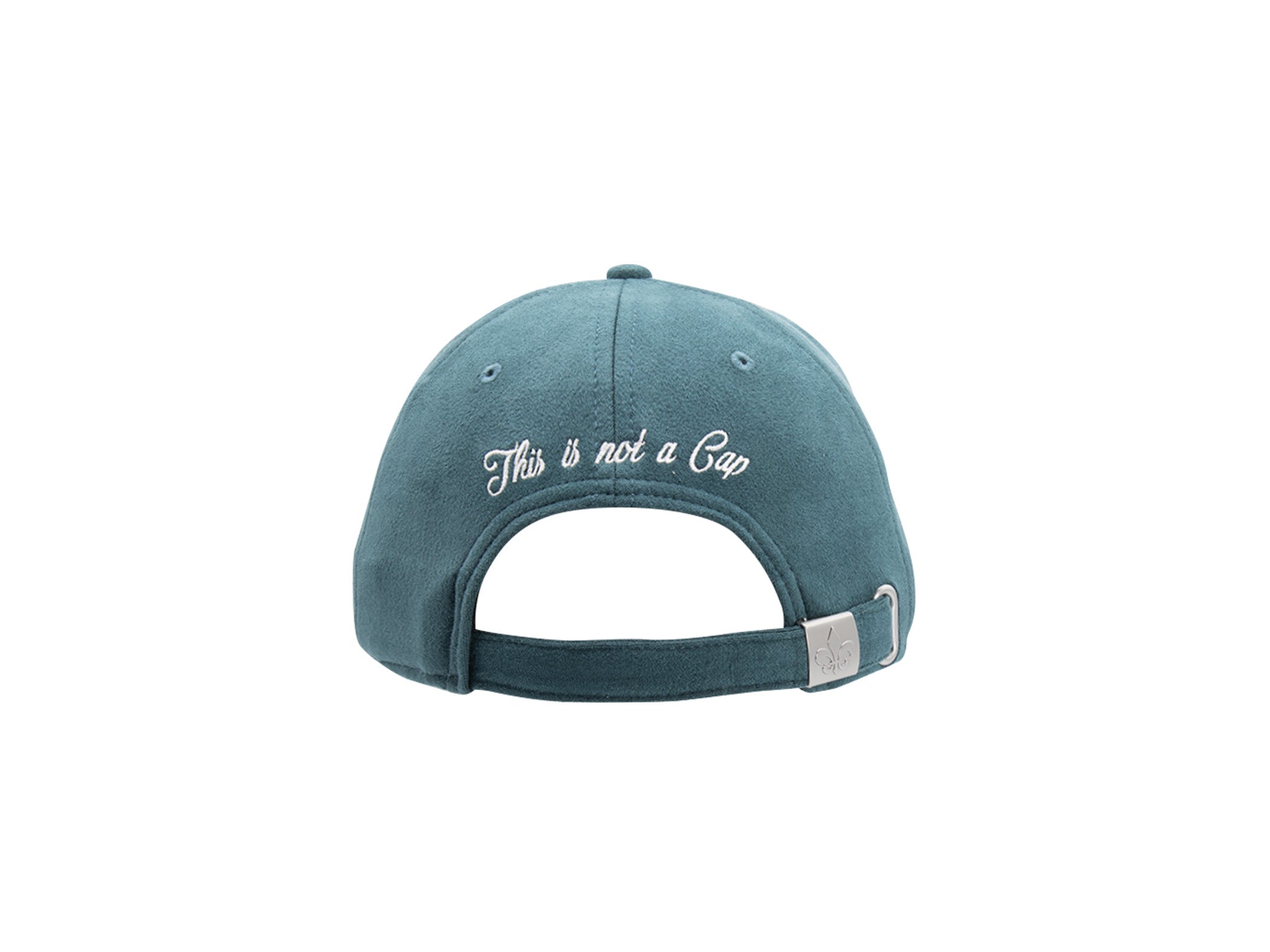 Casquette LXH x Monaco GP suédine bleu canard dos, broderie blanche This is not a Cap et sangle fleur de lys.