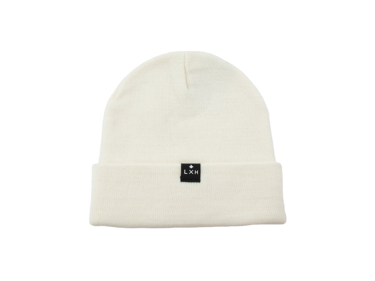 Fine Knit Beanie Ecru