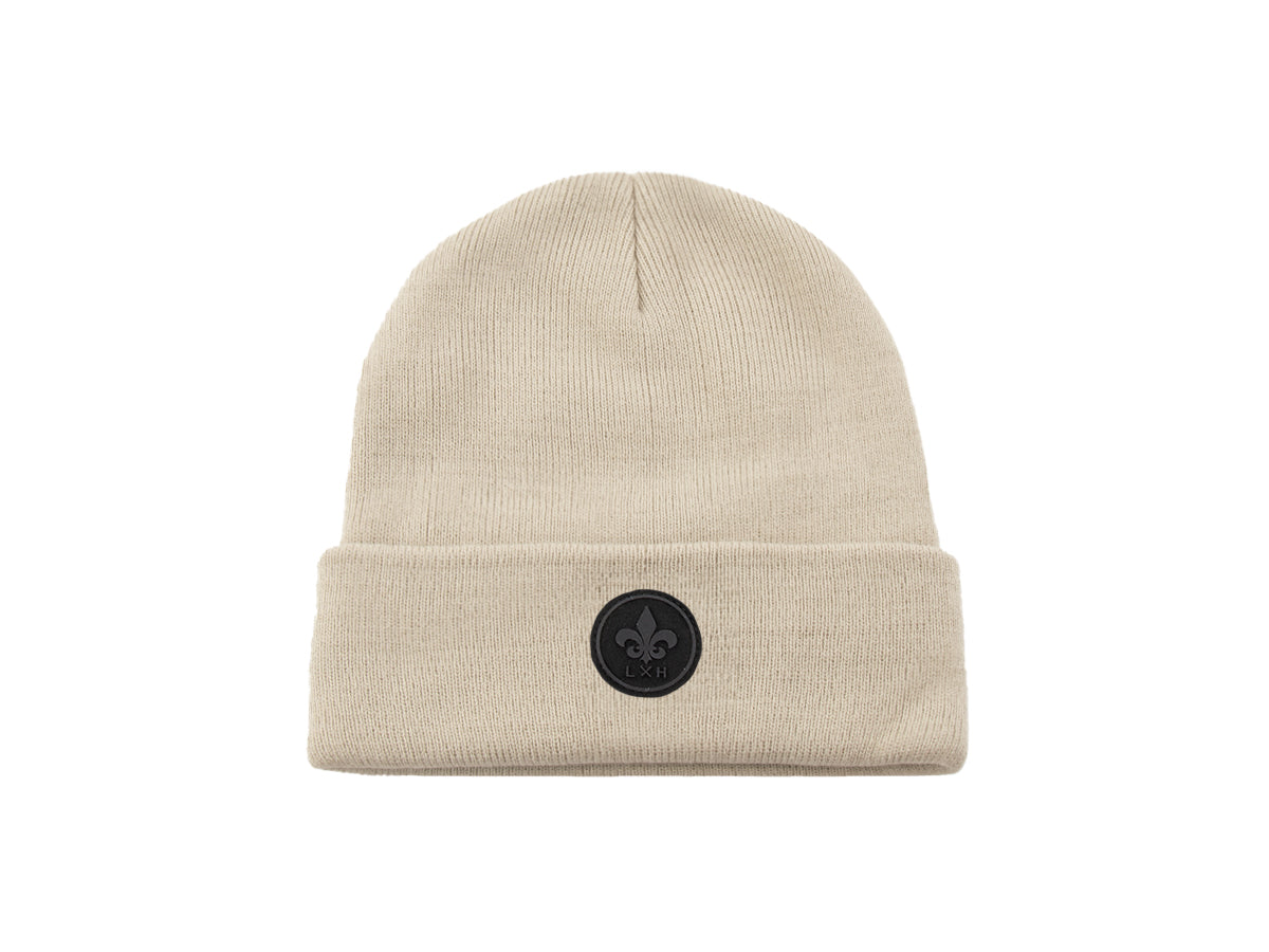 Fine Mesh Beige Beanie