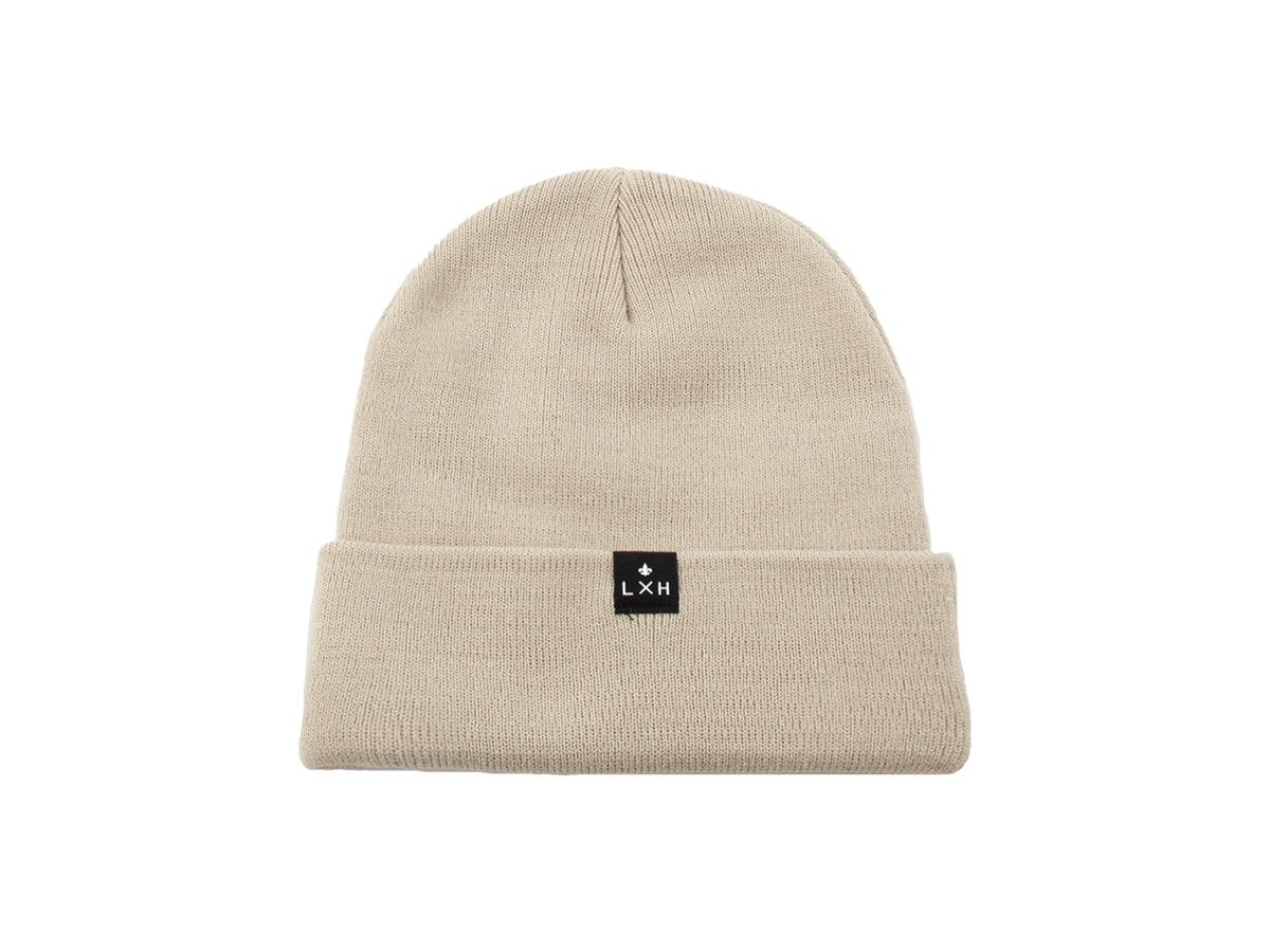 Fine Mesh Beige Beanie