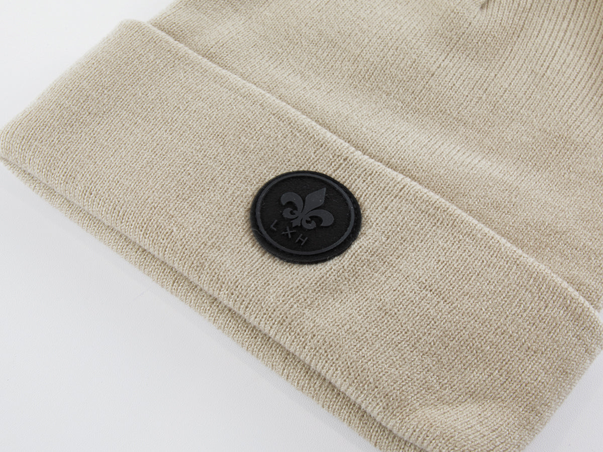 Fine Mesh Beige Beanie