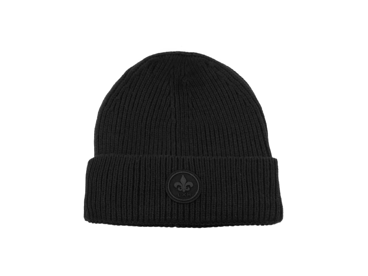 Black Thick Mesh Beanie