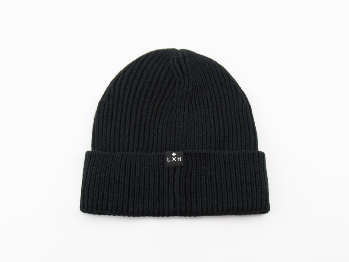 Black Thick Mesh Beanie