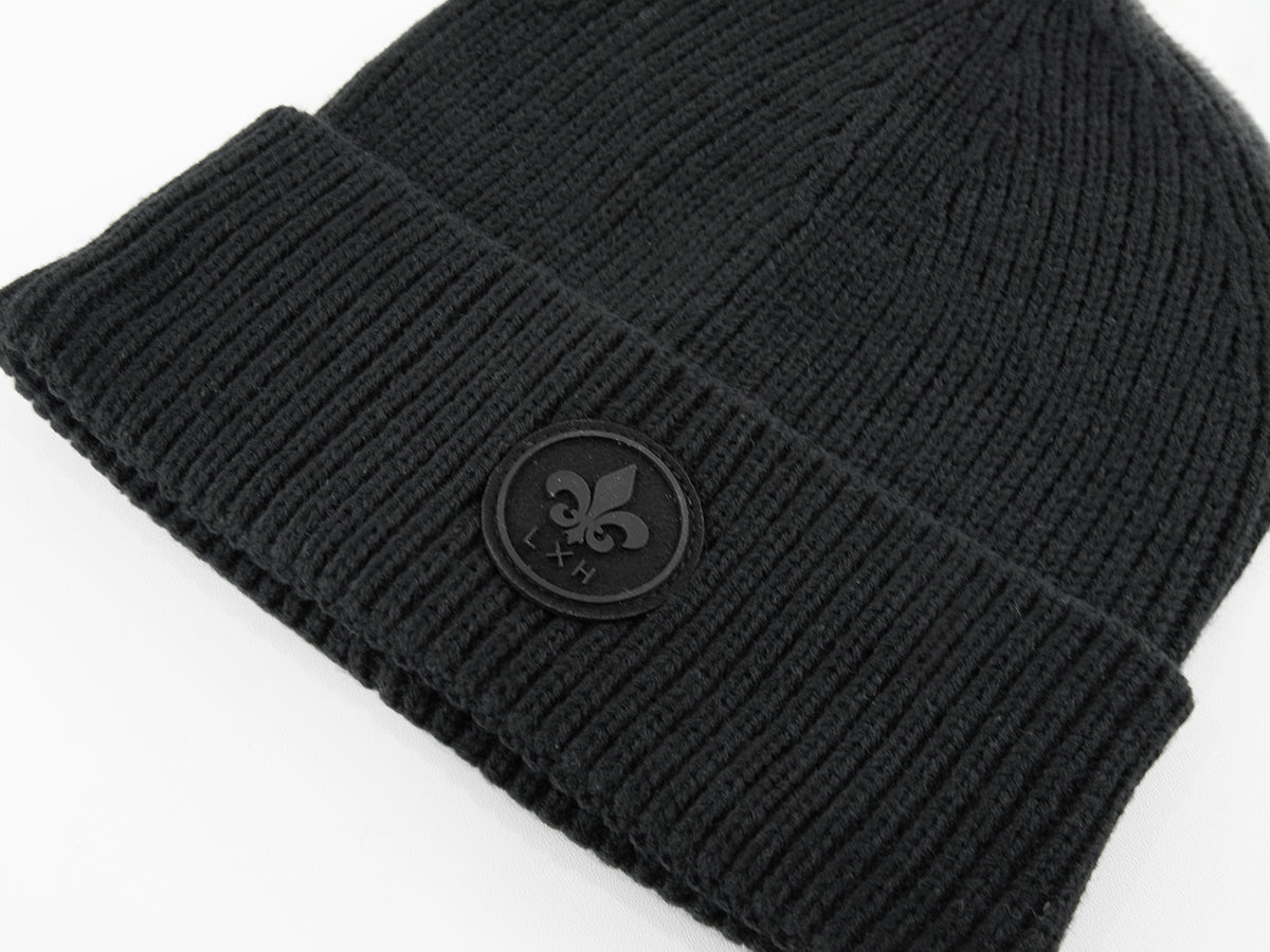 Black Thick Mesh Beanie