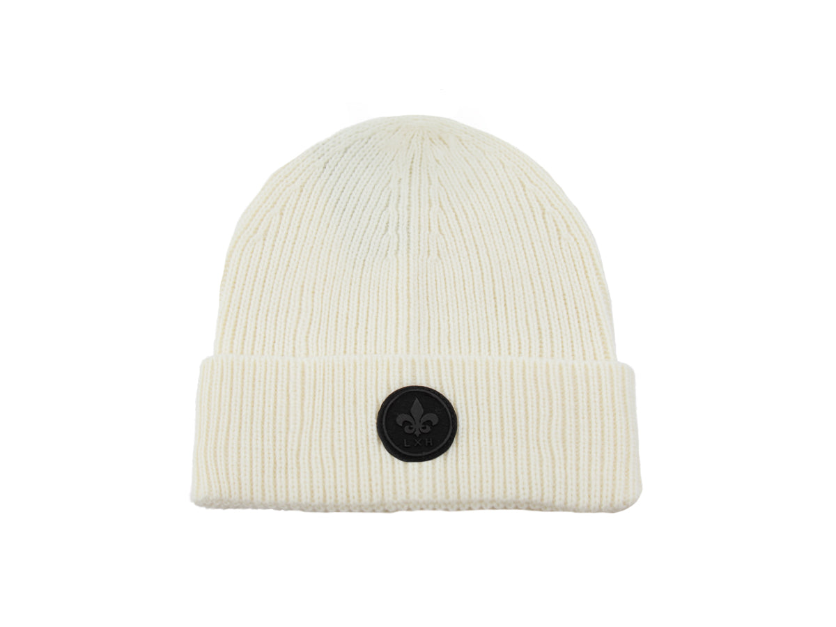 Thick Knit Hat Ecru