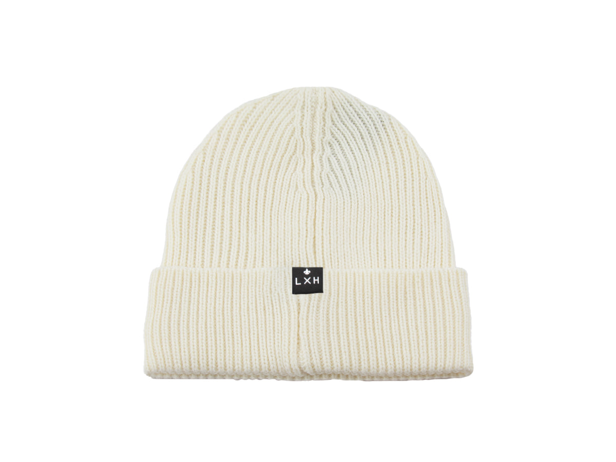 Thick Knit Hat Ecru