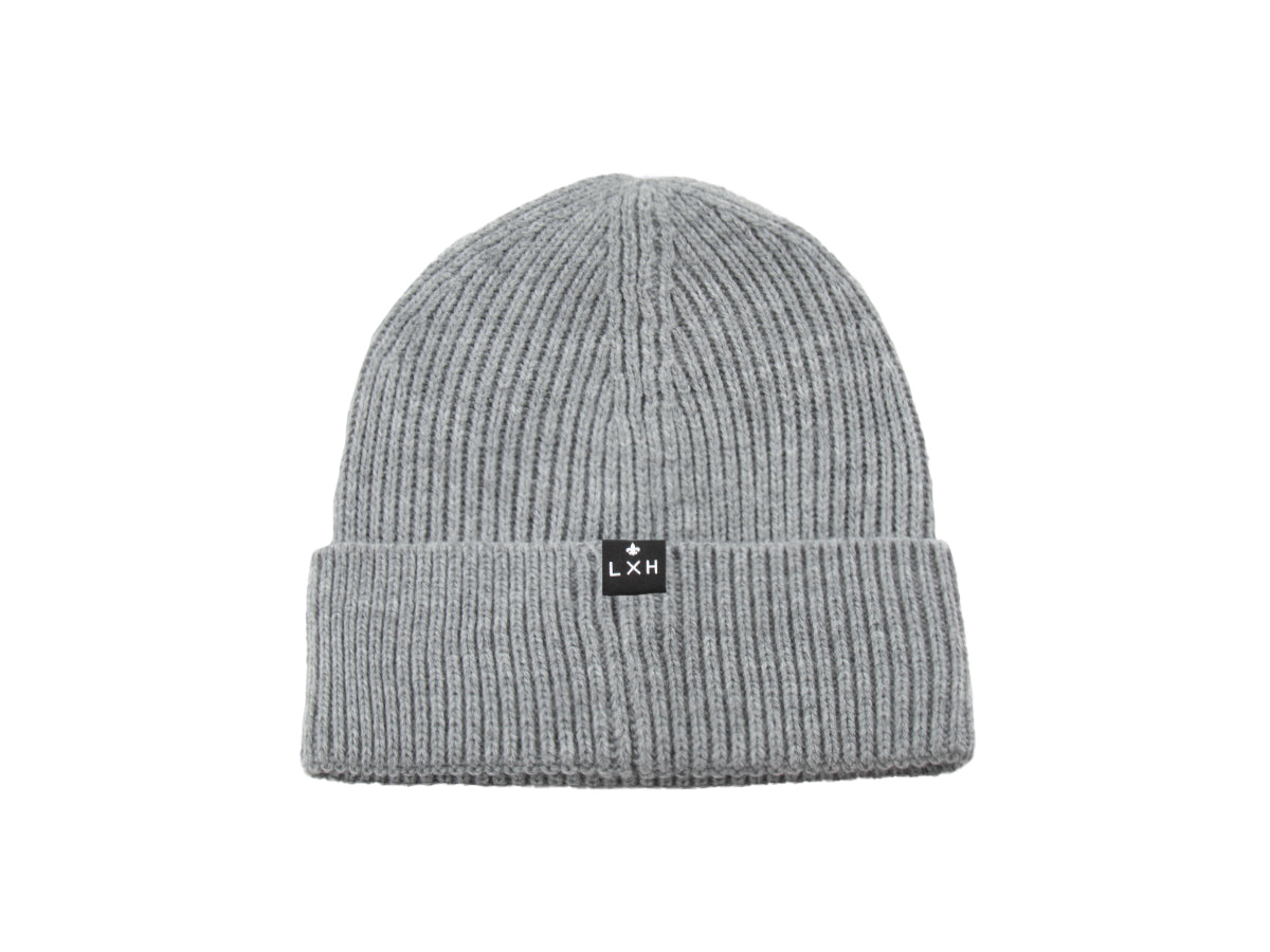 Grey Thick Knit Beanie