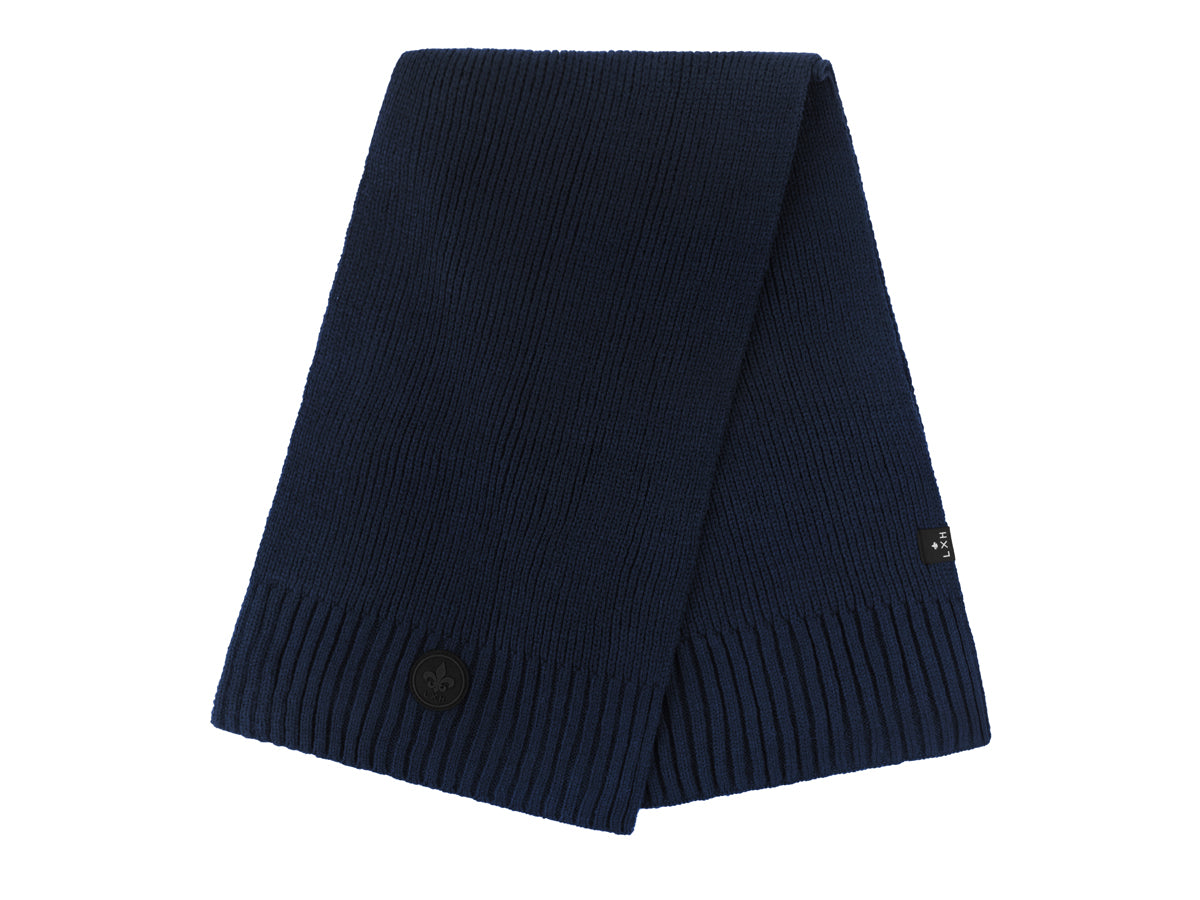 Navy Blue Thick Knit Scarf