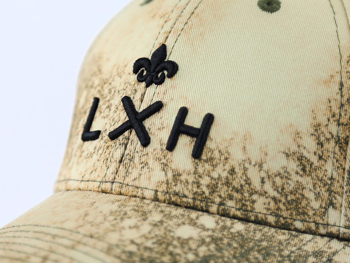 “Heritage” Cotton Tie &amp; Dye Cap Khaki