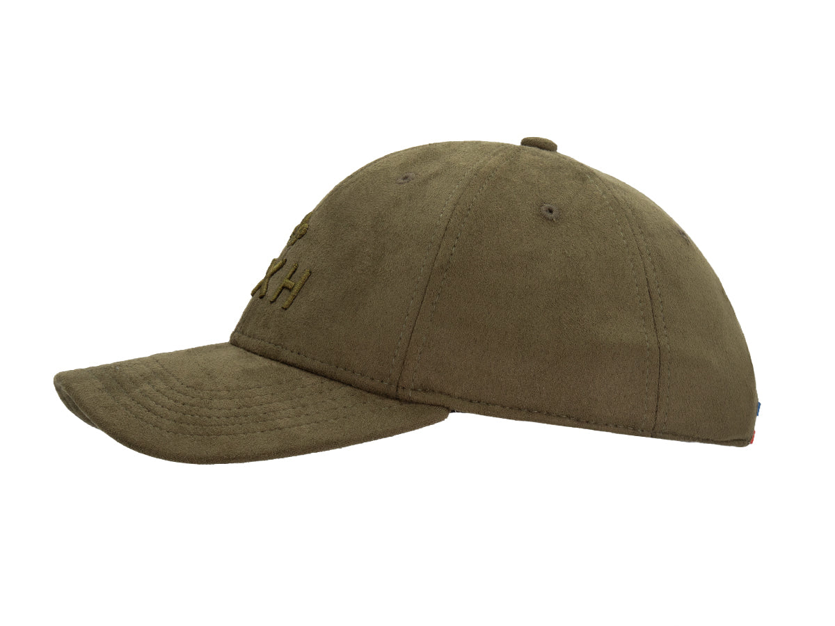 Khaki Faux Suede Tone-on-Tone Heritage Cap