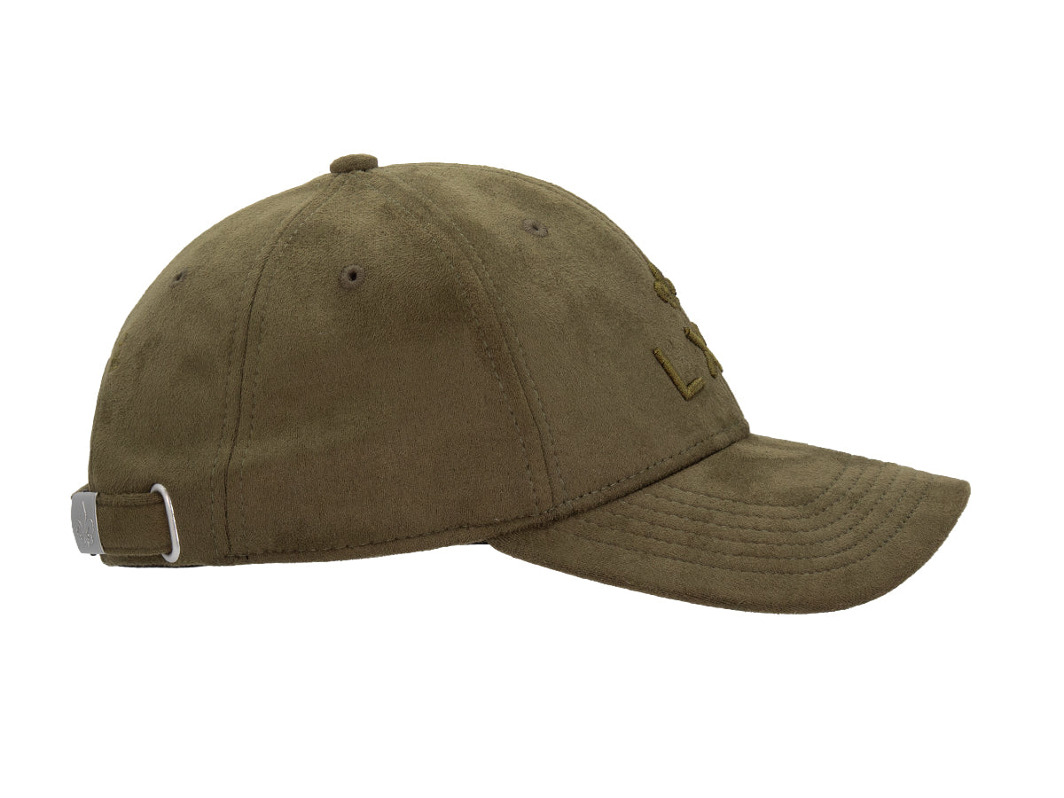 Khaki Faux Suede Tone-on-Tone Heritage Cap