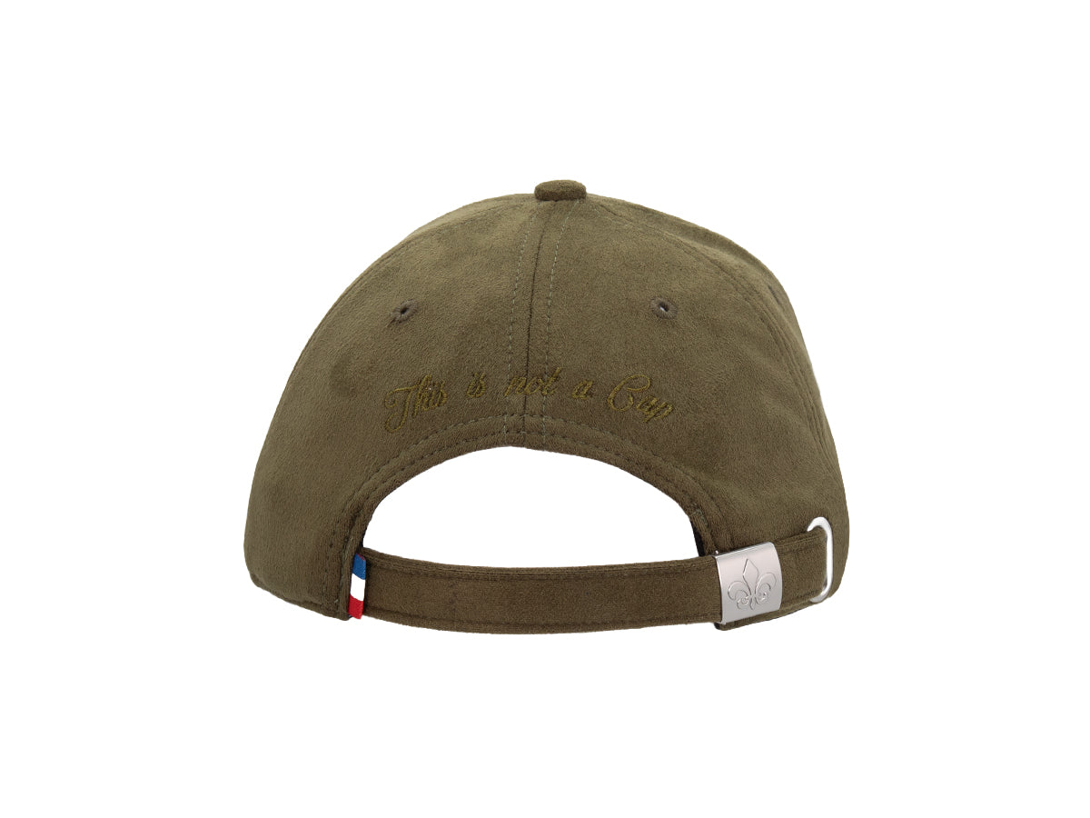 Khaki Faux Suede Tone-on-Tone Heritage Cap
