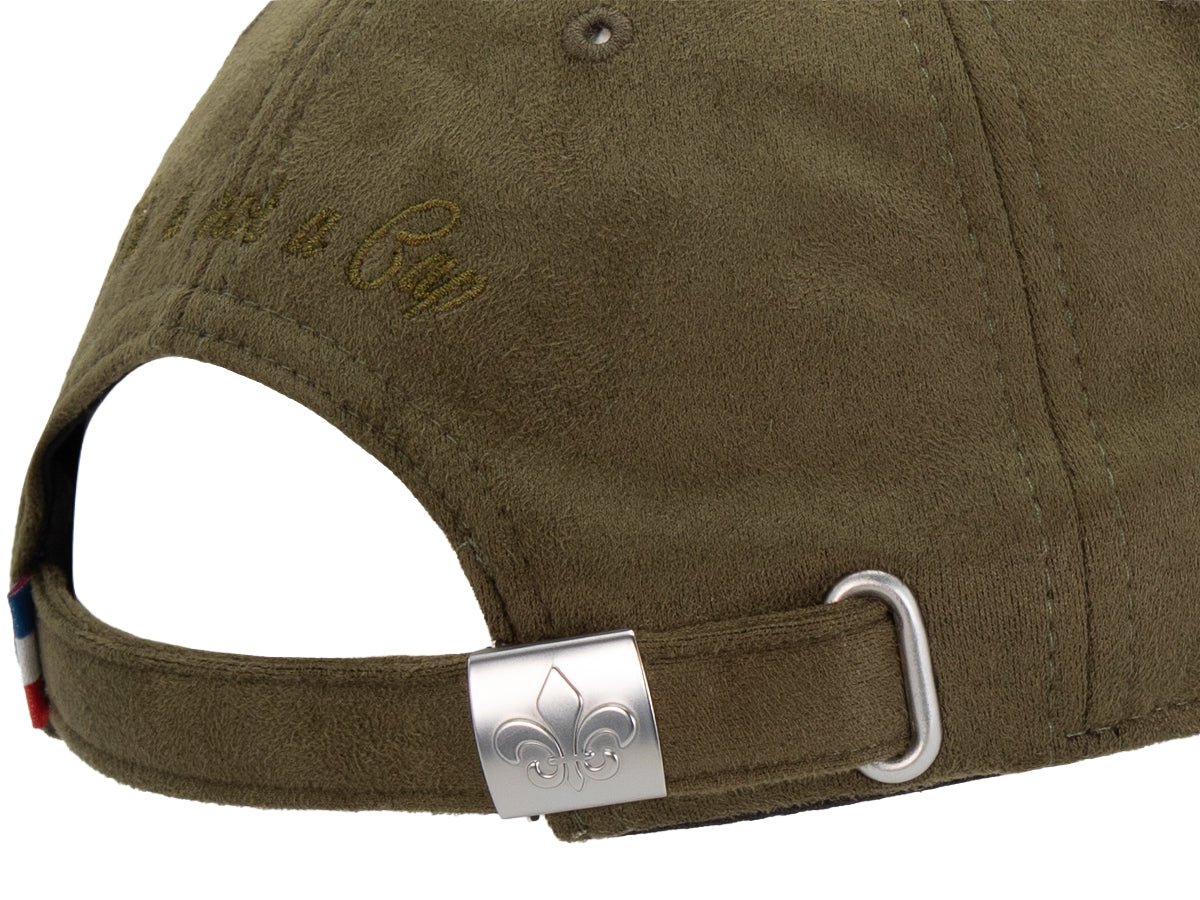 Khaki Faux Suede Tone-on-Tone Heritage Cap