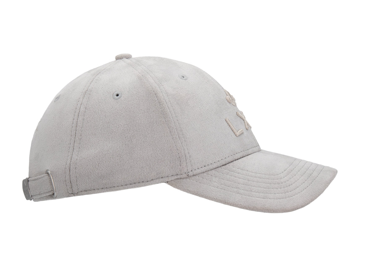 Heritage Tone-on-Tone Faux Suede Cap Grey