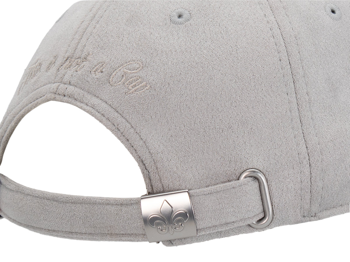 Heritage Tone-on-Tone Faux Suede Cap Grey