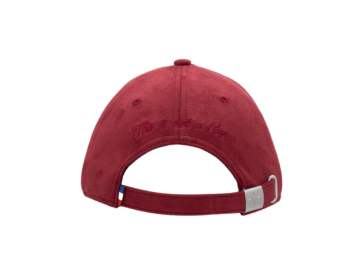Heritage Tone-on-Tone Suedette Cap Wine-colored