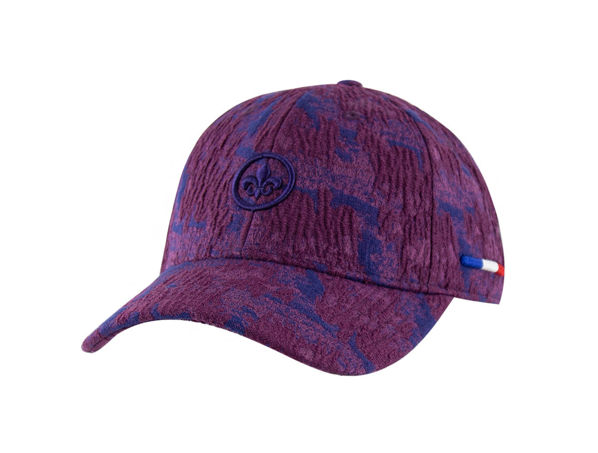 “Heritage” Cap Toile de Jouy Plum