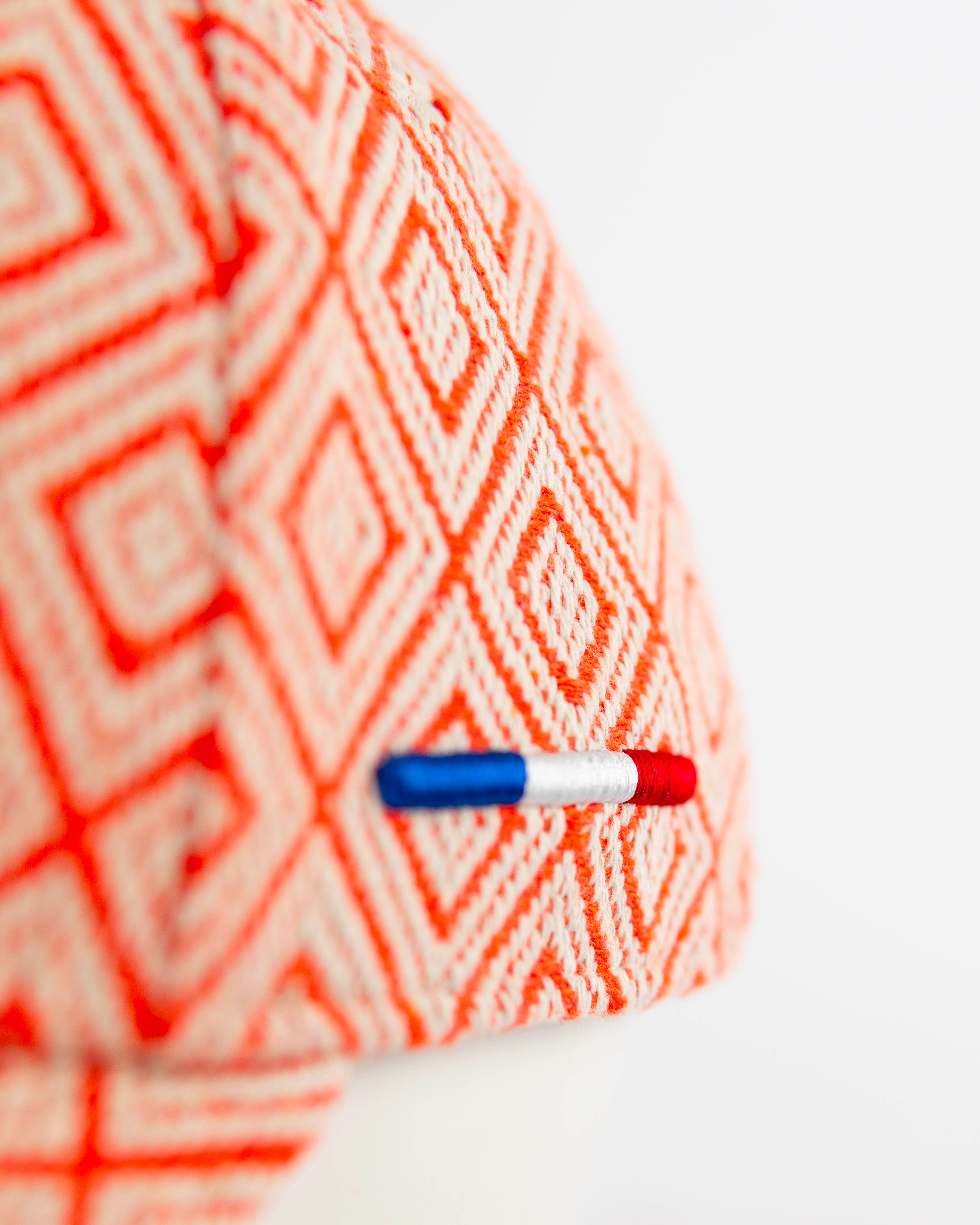 “Heritage” Cap Orange / White Patterns
