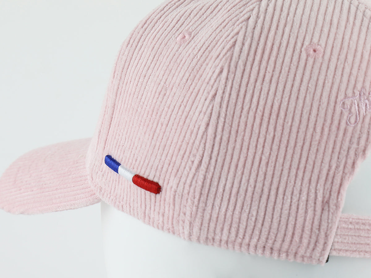 Casquette « Héritage » Velours Côtelé Full Rose Pastel