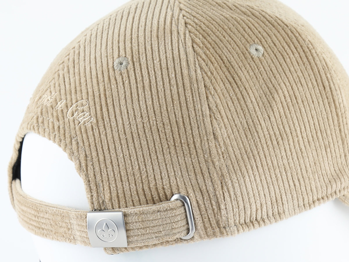 Casquette « Héritage » Velours Côtelé Full Beige Foncé