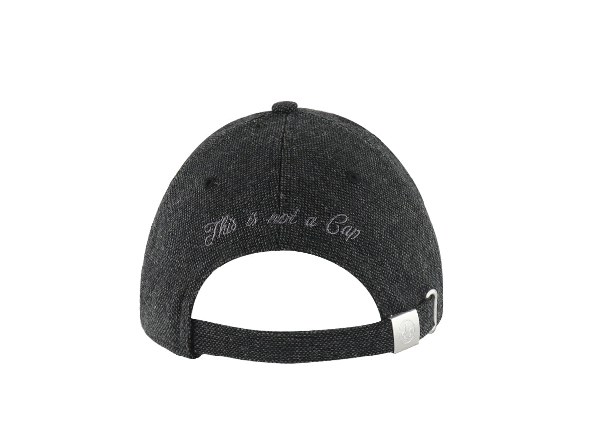 Black Piqué Wool “Heritage” Cap