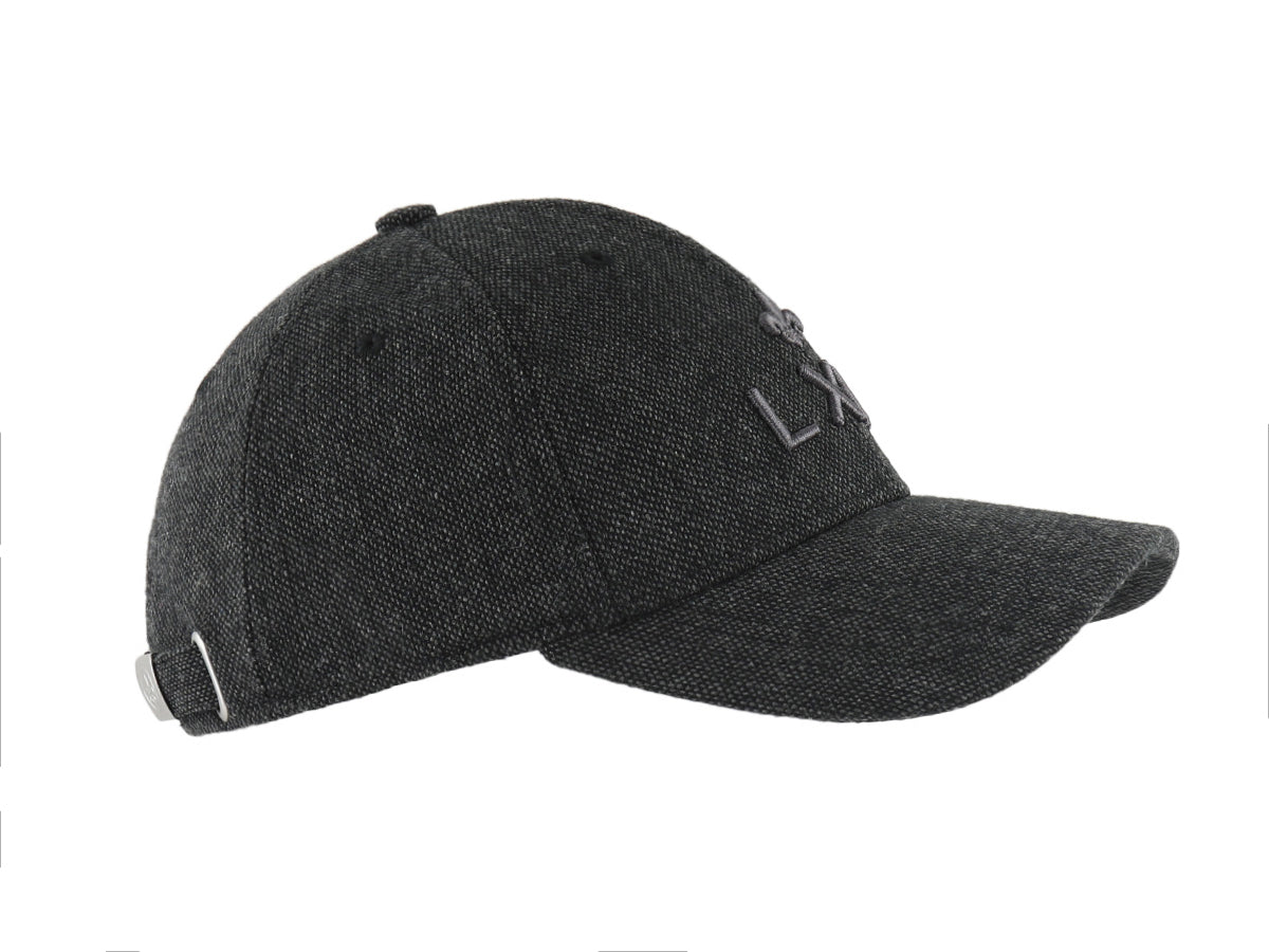 Black Piqué Wool “Heritage” Cap