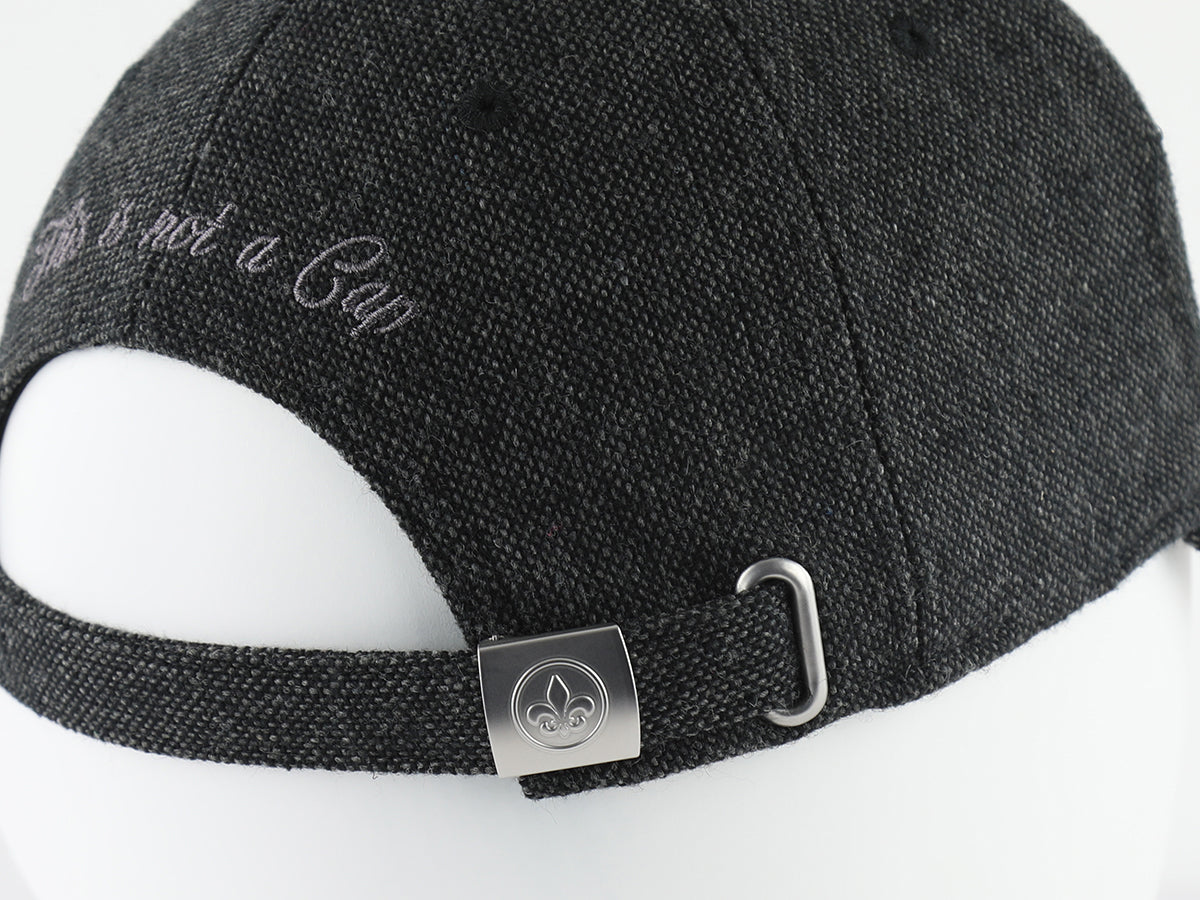 Black Piqué Wool “Heritage” Cap