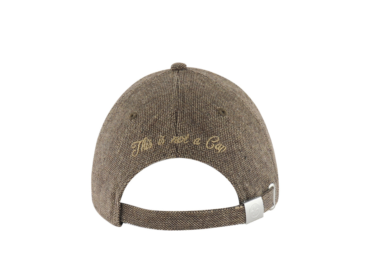 “Heritage” Cap in Brown Piqué Wool