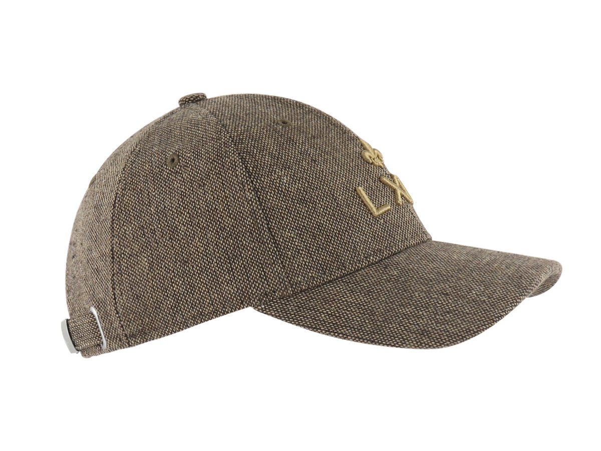 “Heritage” Cap in Brown Piqué Wool