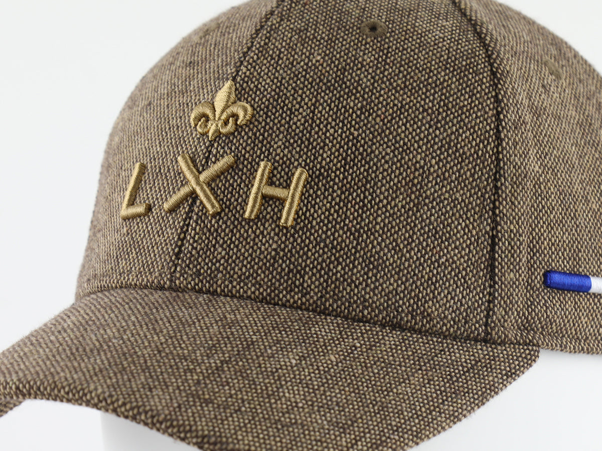 “Heritage” Cap in Brown Piqué Wool