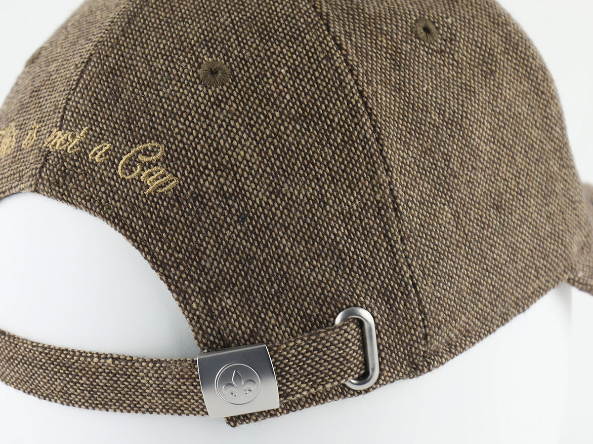 “Heritage” Cap in Brown Piqué Wool