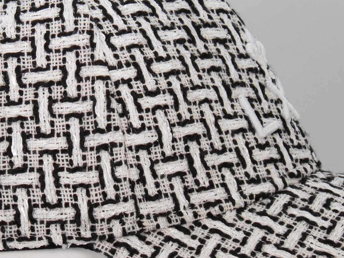 Casquette « Héritage » Ton sur Ton Tweed Blanc