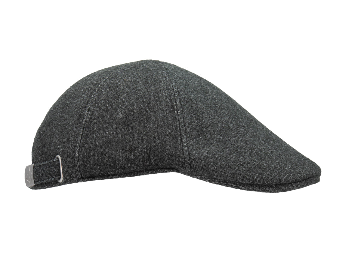 Dark gray felt beret