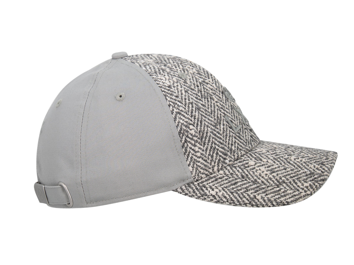 Casquette « Héritage » Ton sur Ton Bi-Matière Chevron Moucheté Gris Perle avec visière en chevron
