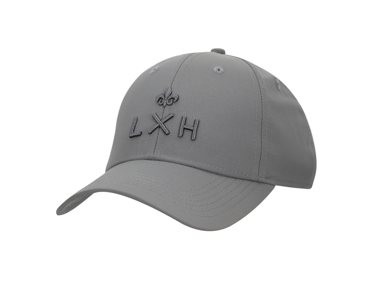 Casquette « Héritage » Nylon Ton sur Ton Plomb de LXH avec logo brodé sur le devant